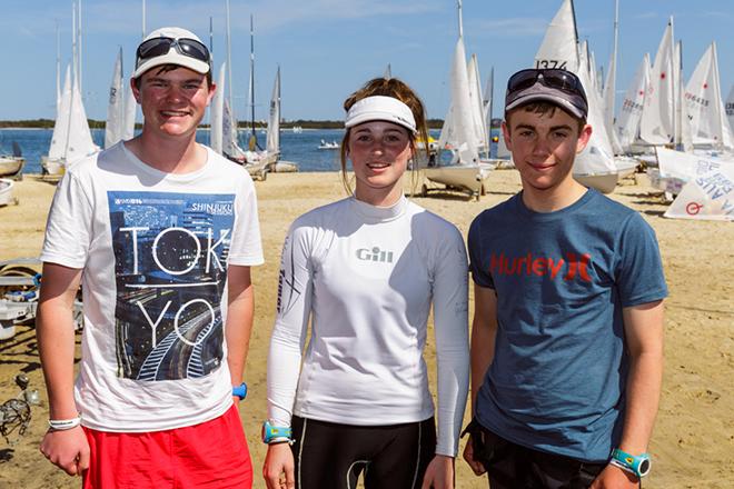 Tas sailors Ryan Moreton Chloe Fisher Josh Dagg © Robin Evans